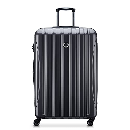 DELSEY PARIS Helium Aero Hardside Expandable Luggage with Spinner Wheels, Titanium, Checked-Large 28 Inch - color: Titanium, size: Checked-Large 28 Inch