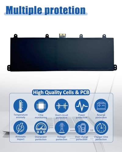 40Wh 9F4FN Battery Replacement for Dell Latitude 7320 Detachable Inspiron 14 3420 Series 09F4FN 2VKW9 8PK6G - size: 11.35*3.50*0.11 inch 9F4FN