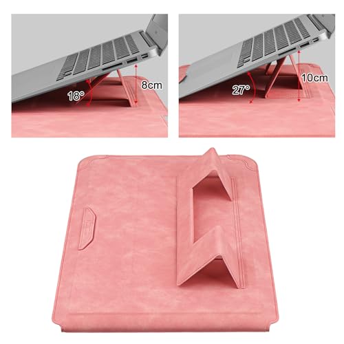 HoYiXi 13.3 Inch Laptop Sleeve Case with Stand - Compatible with MacBook Neo 2026/MacBook Air/Pro 13 (M4/M3/M2/M1 2020-2025), Surface Pro 8 2021, iPad Pro 12.9 & 13-13.3" Dell Acer Laptops,Red - color: Rose Red, size: 13-13.3'' laptop