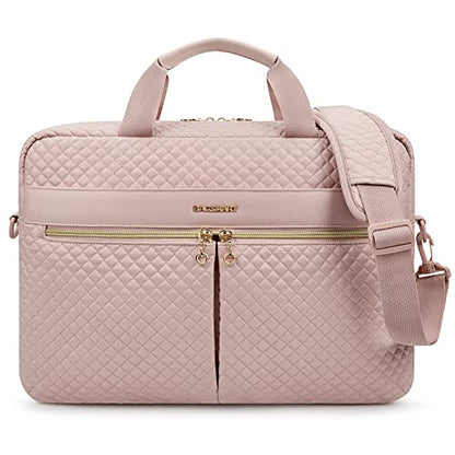 BAGSMART 17.3/15.6 Inch Laptop Bag, Briefcase for Women Computer Messenger Bag Office Travel Business, Pink - color: Pink, size: 17.3 Inch