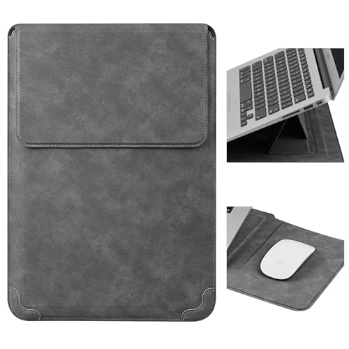 HoYiXi 15.6 16 Inch Laptop Sleeve Case with Stand Feature for MacBook Pro 16 2025 & 2021,ASUS Vivobook 15/MacBook Pro 15/Surface 3/Matebook D15/Galaxy Book Flex,15-16'' Laptop Cover,Dark Gray - color: Dark Gray, size: 15-16'' laptop