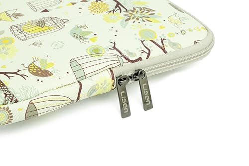 BSLVWG 11.6 Inch Laptop Sleeve Multi-Color & Size Choices Case/Water-Resistant Neoprene Notebook Computer Pocket Tablet Briefcase Carrying Bag/Pouch Skin Cover - color: Bird Beige, size: 11.6 inch