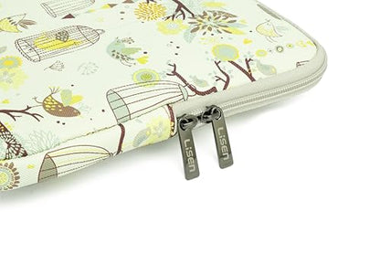 BSLVWG 11.6 Inch Laptop Sleeve Multi-Color & Size Choices Case/Water-Resistant Neoprene Notebook Computer Pocket Tablet Briefcase Carrying Bag/Pouch Skin Cover - color: Bird Beige, size: 11.6 inch