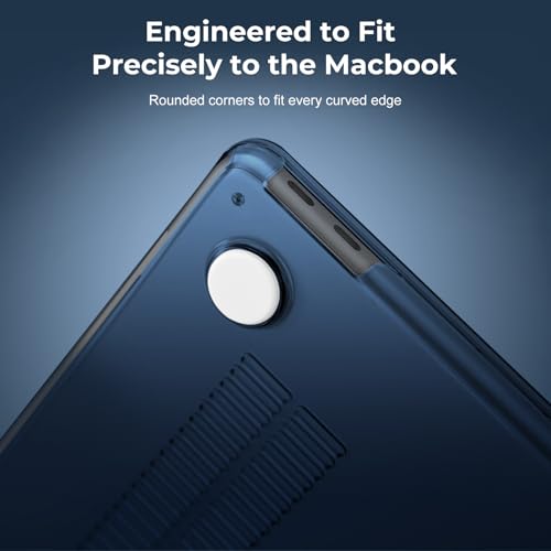 EooCoo for MacBook Air 13.3 inch Case with Keyboard and Screen Protector | Ultra Thin and Transparent, Hard Case Compatible with MacBook Air 13.3 inch M1 Chip 2021-2018 with Retina Display - color: Crystal Midnight