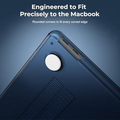 EooCoo for MacBook Air 13.3 inch Case with Keyboard and Screen Protector | Ultra Thin and Transparent, Hard Case Compatible with MacBook Air 13.3 inch M1 Chip 2021-2018 with Retina Display - color: Crystal Midnight