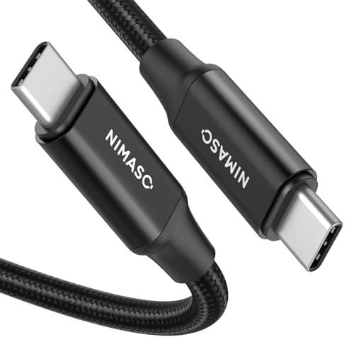 NIMASO USB C 3.1 Gen 2 Cable 10Gbps Data Transfer, 4K Video Output Monitor Cable100W PD Fast Charging for iPhone 17/16/15, MacBook, Huawei Matebook, iPad Pro 2020, Chromebook, KYY, Dell, LG, ARZOPA - color: Black, size: 1m