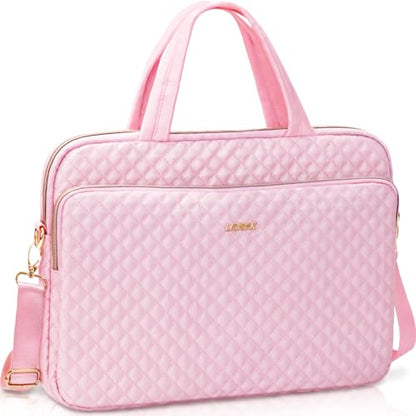 17 17.3 Inch Laptop Case Bag Women Men Compatible with HP OmniBook Envy Omen Pavilion/Dell Inspiron Precision/LG Gram/Yoga ThinkPad, Messenger Carrying Briefcase Computer Bag 18 inch, Pink - color: Pink, size: 17.3 Inch