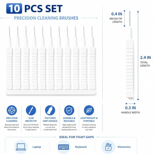 10pcs Dust Plug Kit with Cleaning Brush for Computers, Laptops, Keyboards & Electronics - Prevents Dust and Debris