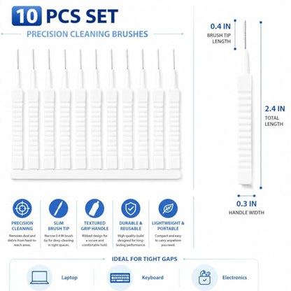 10pcs Dust Plug Kit with Cleaning Brush for Computers, Laptops, Keyboards & Electronics - Prevents Dust and Debris
