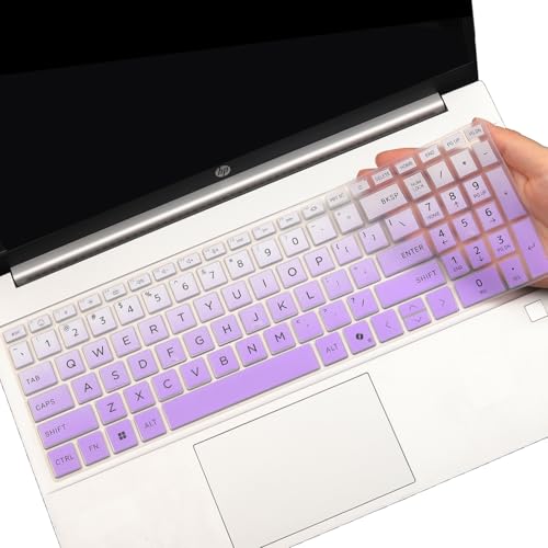 Keyboard Cover for HP Laptop 15.6" 15-fc 15-fd 15z-fc000 15-fc0245dx 15-fc0025dx 15-fc0093dx 15-fc0099nr 15-fc0010nr 15-fc0307dx 15-fc0146dx 15-fc0047wm 15-fc0025dx 15-fc0041wm 15-fc0081nr 15-fc0037wm - color: OmbrePurple