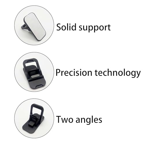 2 Pcs Black Portable Keyboard Riser, Dual Tilt Angle Adjustment Foldable Laptop Stand, Self-Adhesive Mini Computer Stand for Desk/Most Keyboards - color: Black