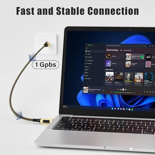 USB to Ethernet Cable 15 FT, USB-A 3.0 to RJ45 Cable, FTP, 1Gbps High-Speed-Shielded LAN Network Cable, Directly Connected, Compatible with Laptop, PC, MacBook, Switch, Windows, macOS, Linux - size: 15FT