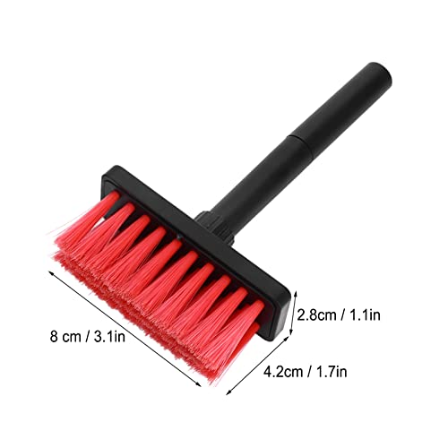 Aramox Keyboard Brush Plastic Cleaning Brush Pen 5 in 1 Double Head Design with Metal Nib Flocked Sponge 3 Row for Headphones Keycaps Laptop Tablet Camera Users (Black Red) - color: Black Red