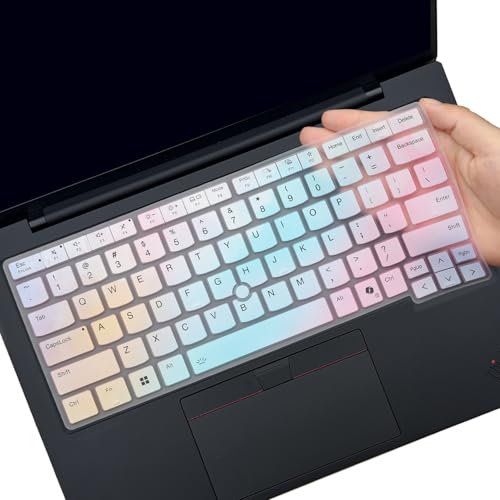 Keyboard Cover for 2026 2025 2024 Lenovo Thinkpad T14 T14s Gen 6/Gen 5 14", Thinkpad E14 Gen 7 14", Thinkpad L14 P14s Gen 6/Gen 5 14" US Layout (Not Fit T14 T14s L14 P14s Gen 4/3/2/1, E14 Gen 6/5/4) - color: Clear