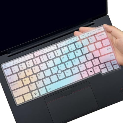 Keyboard Cover for 2026 2025 2024 Lenovo Thinkpad T14 T14s Gen 6/Gen 5 14", Thinkpad E14 Gen 7 14", Thinkpad L14 P14s Gen 6/Gen 5 14" US Layout (Not Fit T14 T14s L14 P14s Gen 4/3/2/1, E14 Gen 6/5/4) - color: Clear