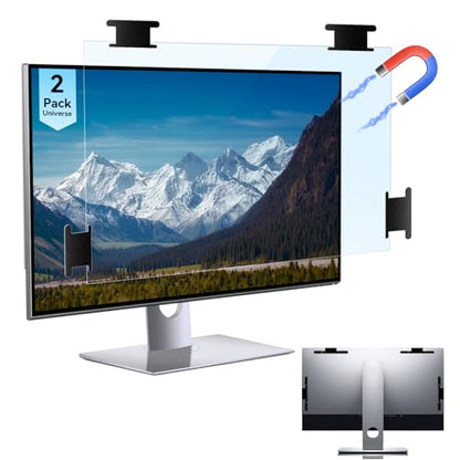 [2 Pack] Magnetic Hanging 24 Inch Computer Anti Blue Light Screen Protector for 16:9 Aspect Ratio Widescreen Monitor, Eye Protection Anti-Glare Light LED PC Screen Protector, Removable 24 in Protective Film - size: 24 inch