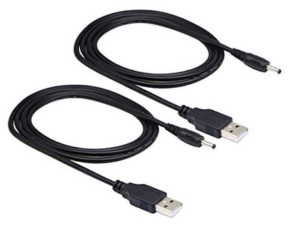 USB 2.0 A Male to DC 3.5x1.35mm Male Adapter Cable 5 Volt DC Barrel Power Jack Charging Cable for Tablet, Electronic Dog, Access Control Attendance (1M/3.3ft, DC 3.5x1.35mm)(2packs) - color: 1M DC 3.5x1.35mm