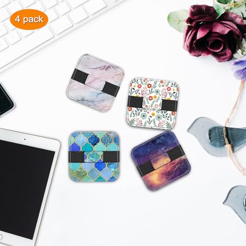 Fintie Screen Cleaning Pad, [4 Pack] Soft Cloth Car Phone Screen Cleaner | Microfiber Wipe Cleaning with Elastic Strap for iPad, iPhone, MacBook, Tablets, Laptop, Monitor (Galaxy) - color: Galaxy