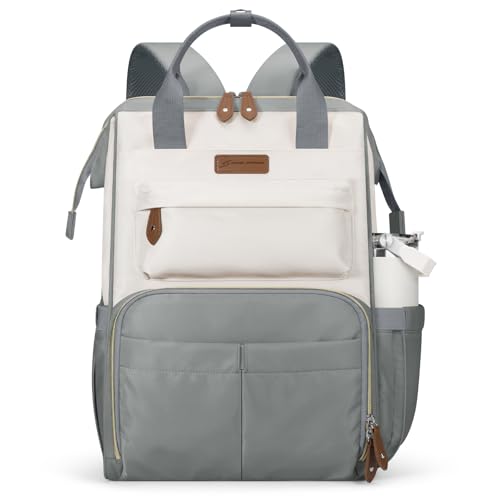 Maelstrom Laptop Backpack for Women Men, 15.6-17.3" Waterproof Travel Bag | Anti-theft Design, Lightweight, Luggage Strap, Device Protection, Breathable,Multi-Pockets, Perfect for Work/Business/School - color: Grey, size: 17.3 Inch