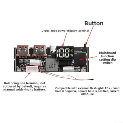 3S 4S 5S 65W 100W Power Bank Module Circuit Board With Charging, Comprehensive Safety Protections And Low Ripple Output(5S 100W) - size: 5S 100W