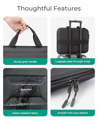BAGSMART 15.6-16 inch Laptop Computer Case with Strap,Shockproof Waterproof Laptop Bag with Sturdy Handle