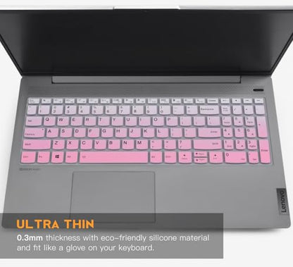 CaseBuy Keyboard Cover for Lenovo Yoga 7 7i 15.6 16,Ideapad 1 1i 15.6", V15 G4 (2024), G3, G2, Ideapad Flex 5 5i 15.6, 16, ideaPad 3 3i 5 5i 15.6 2026-2023, ThinkBook 15 G2 G3 15p - Ombre Pink - color: Ombre Pink