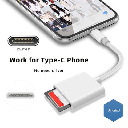 USB 2.0 Type C USB-C to Standard SD SDXC SDHC Card Reader Adapter Compatible with MacBook Laptop Tablet Phone - style: SD single port