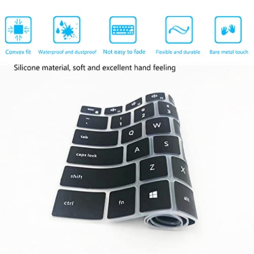 Keyboard Cover for 14" Dell Inspiron 14 5410 5415 5418 5420 5425 5430 7415 7420 7425 7430/13.3" Inspiron 13 5310 5320/16" Inspiron 16 5635 5630 5620 5625 7635 7620/Dell Latitude 3320 3420-Black - color: Black