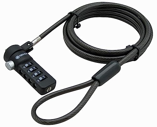 Sendt Black Notebook/Laptop Combination Lock Security Cable - color: Black