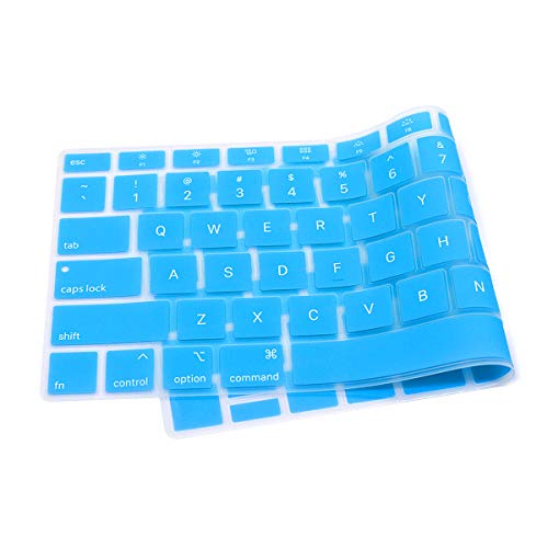 Se7enline for MacBook Pro 13/16 inch Keyboard Cover 2019-2026,Gold | Silicone Waterproof Dustproof Durable Washable Laptop Accessories US Layout 2023 2022 2021 2020 2019 2018,Aqua Blue - color: Aqua Blue