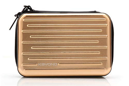 Anti-Shock Silver Aluminium Carry Travel Protective Storage Case Bag for 2.5" Inch Portable External Hard Drive HDD USB 2.0/3.0 (Golden) - color: Golden
