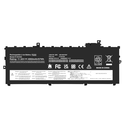 TREE.NB 01AV430 Laptop Battery Replacement Compatible with Lenovo ThinkPad X1 Carbon 5th Gen 2017 6th Gen 2018 Series SB10K97587 01AV431 SB10K97588 01AV494 SB10K97586 - size: ‎01AV430