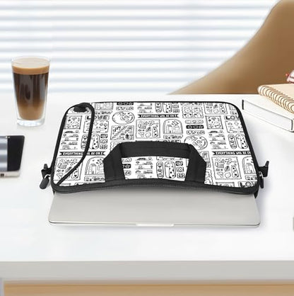 Messenger Bag Carrying Case Sleeve with Handle Accessory Pocket Fits Laptops/Notebook/ebooks/Kids tablet/ipad (11-13.3 inch, Animal Cartoon) - color: Animal Cartoon, size: 11-13.3 inch