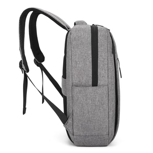 Laptop Backpack with USB Charging Port, Business Travel Backpack for 15.6 Inch Laptop, Computer Bag for Men Women - color: Grey