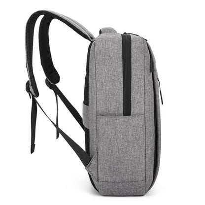 Laptop Backpack with USB Charging Port, Business Travel Backpack for 15.6 Inch Laptop, Computer Bag for Men Women - color: Grey