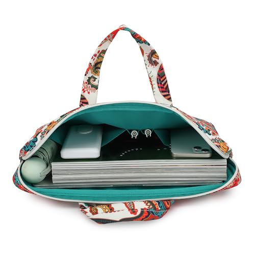 Muti-Pockets Laptop Case Bag,Rebound Bubble Cushioned Laptop Briefcase Shoulder Bag Fits 15.6 inch-16 inch Laptop(Paisley) - color: Paisley(muti-pockets)