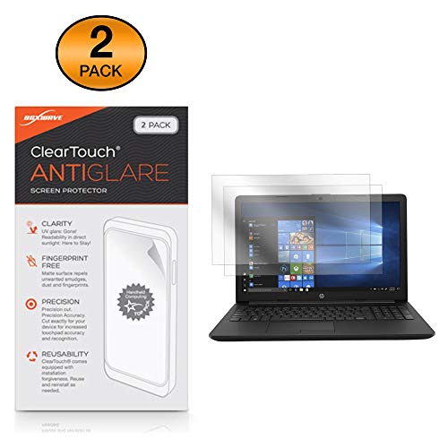 BoxWave Screen Protector Compatible with HP Notebook (15-DB0066WM) (15.6 in) - ClearTouch Anti-Glare (2-Pack), Anti-Fingerprint Matte Film Skin