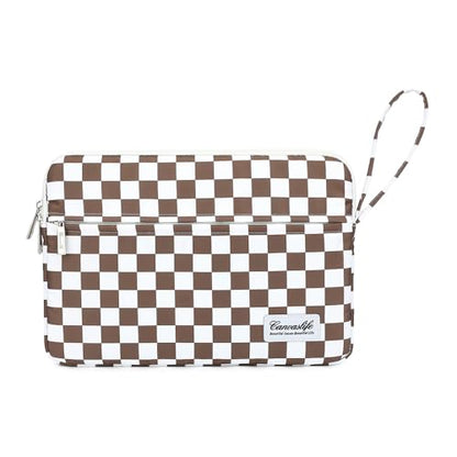 canvaslife 13.3-inch Notebook Computer, Shockproof, Waterproof and Protective Travel Notebook Computer case, Suitable for 13-13.3-inch Notebook Computer Cases (Brown Checker) - color: Brown Checker, size: 13 inch/13.3 inch