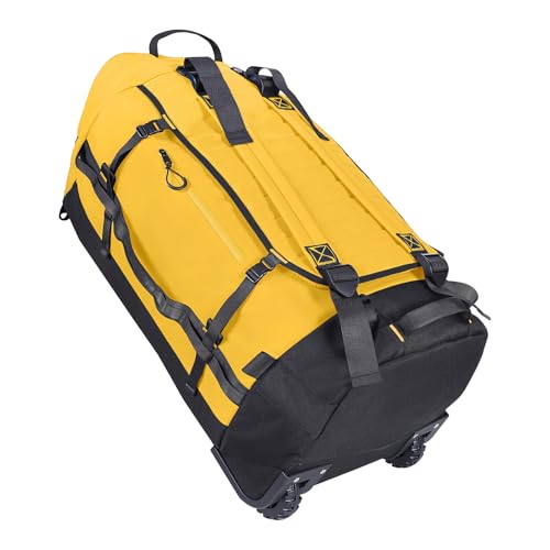Rolling Duffle Bag with Wheels,86L 30”Carry on Luggage with Wheels,Folding Travel Bag,Duffle Backpack with Separate Shoe Compartment (Yellow) - color: Yellow