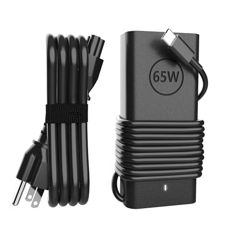 65W USB Type C Laptop Charger Compatible with Dell Latitude 5440 5540 5450 | 5420 7420 5520 E5440 E5430 5320 7440 5430 5530 7430 7450 XPS 13 Power Cord, Chromebook 3100 2in1 Computer AC Adapter - color: Gray