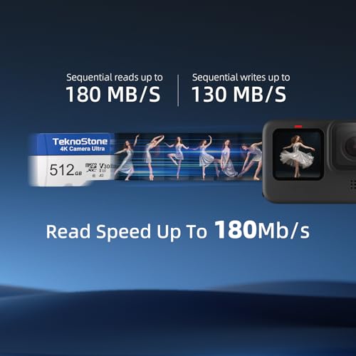 128GB Camera MicroSDXC TF Memory Card with Adapter 1 Pack | 180MB/s Read 130MB/s Write UHS-I C10 U3 V30 A2 4K/5K UHD for GoPro DJI Insta360 Dash Cams Security Cameras Drone - size: Camera 128GB
