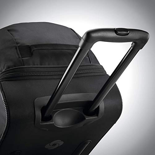 Samsonite Andante 2 Wheeled Duffel Bag – 28-Inch Durable Rolling Luggage with Inline Skate Wheels, Push-Button Handle & Spacious Compartments – Travel-Friendly and Lightweight - All Black - color: All Black, size: 28-Inch