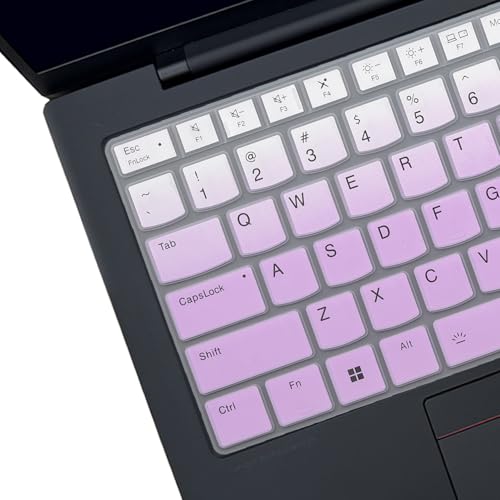 Keyboard Cover for Lenovo Thinkpad L14 Gen 5 /Thinkpad P14s Gen 5 / Thinkpad T14 Gen 5 /Thinkpad T14s Gen 6 14 Inch Laptop, US English Layout Keyboard Cover Skin Protector-OmbrePurlple - color: OmbrePurlple