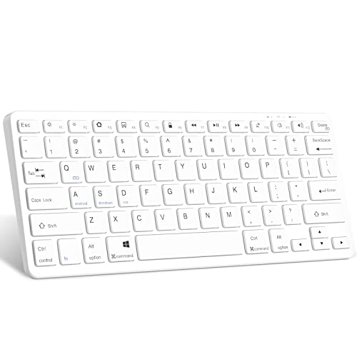 TaIYanG Bluetooth Keyboard for iPad Wireless Keyboard Compatible with iPad 10th/10.2(9th/8th/7th Generation), Air 5th/4th, Pro 11/12.9, 9.7, Mini and All Bluetooth Devices (White) - color: White