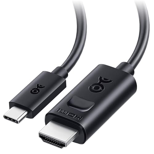 Cable Matters Unidirectional USB C to HDMI 2.1 Cable, 10ft, Black | 4K@240Hz / 8K@60Hz HDR, Max 4K@60Hz on macOS, Thunderbolt 5/4 and USB4 Compatible, for MacBook Pro/XPS/ThinkPad - size: 10 Feet