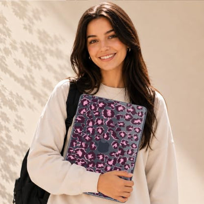 Compatible with MacBook Neo 13 inch (2026 Release A3404) (A18 Pro) with Liquid Retina Display, Printed Slim Protective Case with Screen Protector & Keybaord Cover, Leopard - color: leopard