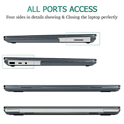 May Chen Compatible with Microsoft Surface Laptop Go 3 Go 2 Go 1 12.4 Inch Model 1943 2013 (2023 2022 2020 Release), Plastic Hard Shell Case with Screen Protector + Keyboard Cover, Crystal Black - color: Crystal Black