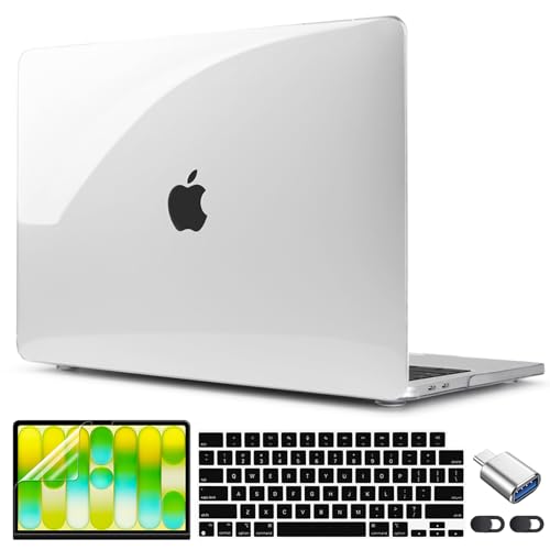 CISSOOK for MacBook Neo 13 inch Clear Case 2026 Model A3404 A18 Pro Chip | 5in1 Set Hard Shell Case, Keyboard Cover, Screen Protector, Scratch Resistant, Ultra-Thin, for Office & Travel - color: Clear