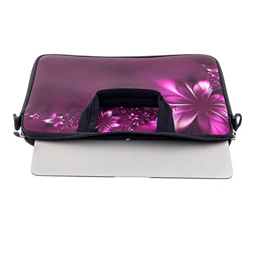 10 inches Messenger Bag Carrying Case Sleeve with Handle Accessory Pocket Fits 7 to 10-Inch Laptops/Notebook/ebooks/Kids tablet/Pad (7-10.2 inch, Flowers) - color: Flowers, size: 7-10.2 inch