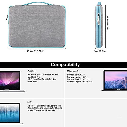 Hseok Laptop Sleeve 13-14 Inch Case Briefcase Compatible with MacBook Neo Pro 14 M5/M4/M3/M2/M1, All Models 13.3 Mac Air/Pro, XPS 13 14, Most Popular 13"-14" Notebooks,L01G04 - color: L01G04, size: 13"-14"